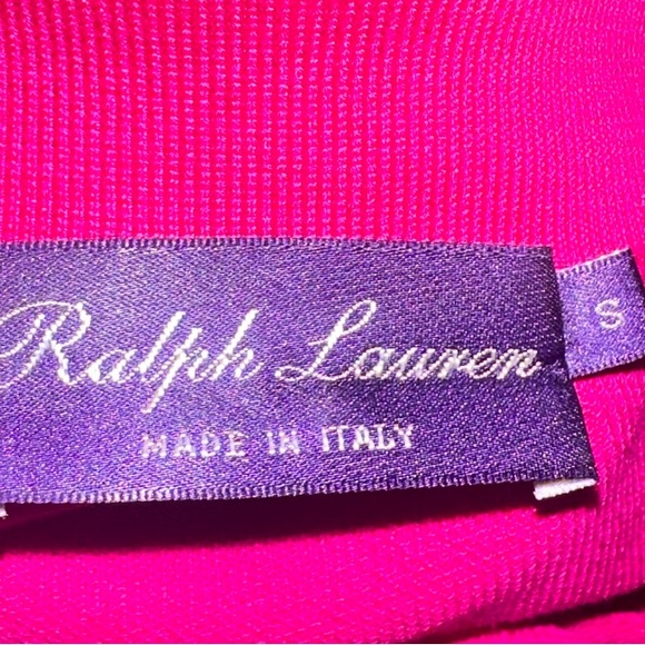 Ralph Lauren Purple Label Italy Women Magenta 3 button 100% Cotton Polo Shirt S - Picture 3 of 10